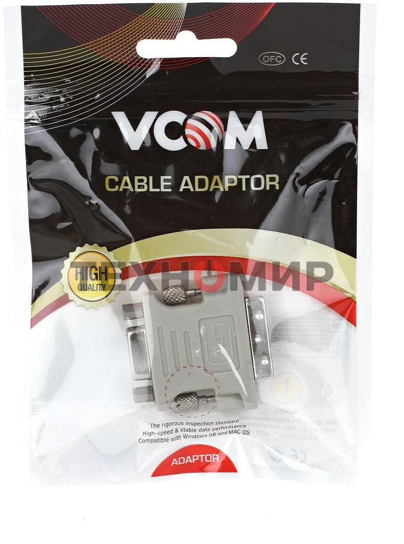 Переходник VCOM Адаптер DVI-I - VGA(15F)