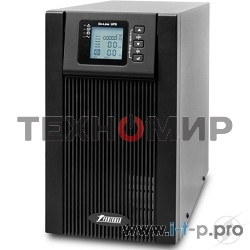 Источник бесперебойного питания PowerMan Online 2000VA черный (Online-Double conversion/LCD Display/USB/Software/RJ11/45,RS-232)