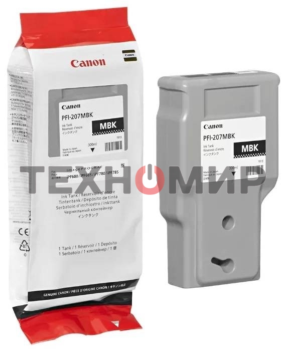 Картридж струйный Canon PFI-207 MBK черный матовый для для iPF680/685/780/785 300мл (8788B001)