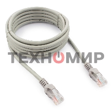 Патч-корд UTP Cablexpert cat.5e, 3м, литой, многожильный серый