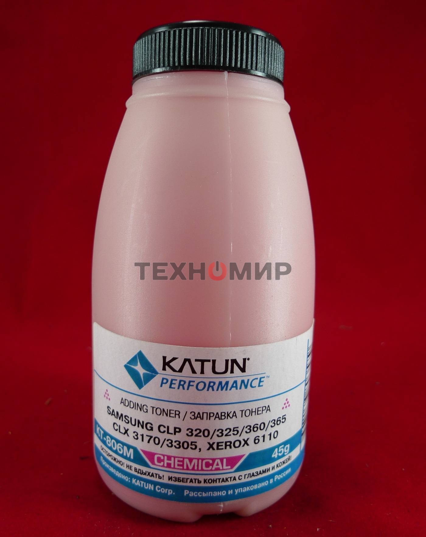 Тонер Samsung CLP 320/325/360/365, CLX 3170/3305, Xerox 6110 magenta, химический (фл.45г.) Katun фас. Россия