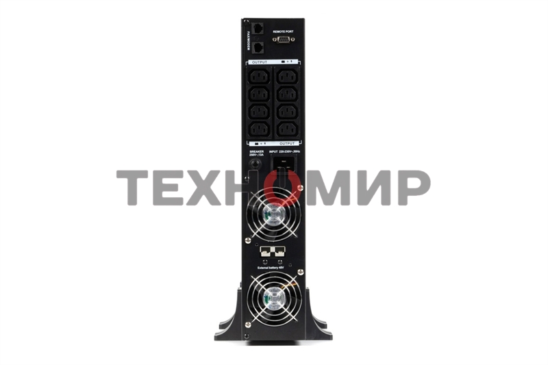 Источник бесперебойного питания ИБП Бастион RAPAN-UPS 3000 RACK+4x9Ah (2100 Вт, Line-interactive, встроенные АКБ 6 шт.x 9Ah) 8960