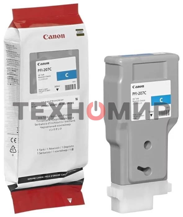 Картридж струйный Canon PFI-207 C голубой для для iPF680/685/780/785 300ml (8790B001)