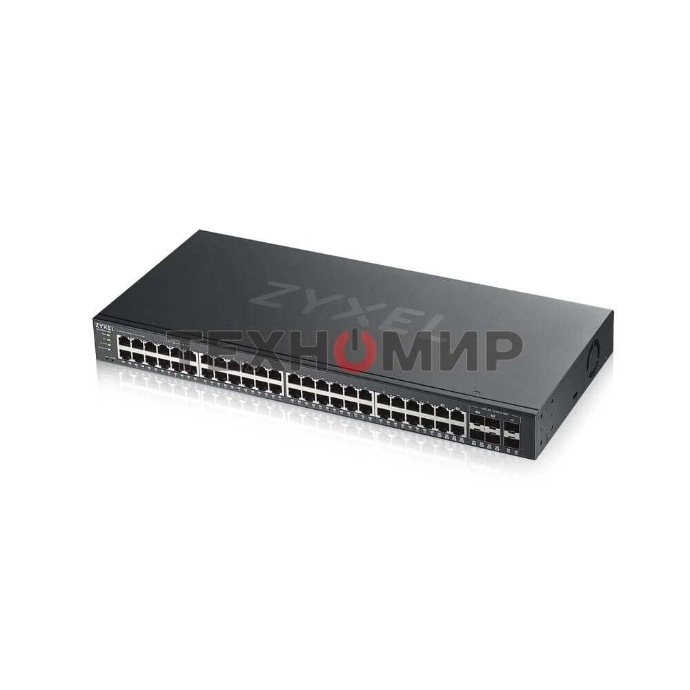 Коммутатор Zyxel GS1920-48v2 Hybrid Smart switch Zyxel Nebula Flex, 44xGE, 4xCombo (SFP/RJ-45), 2xSFP, Standalone/cloud management