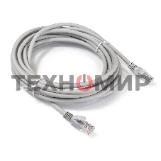 Патч-корд ExeGate EX286385RUS UTP-RJ45-RJ45-5e-5M-LSZH-GY, UTP, cat.5e, LSZH, 5м, серый