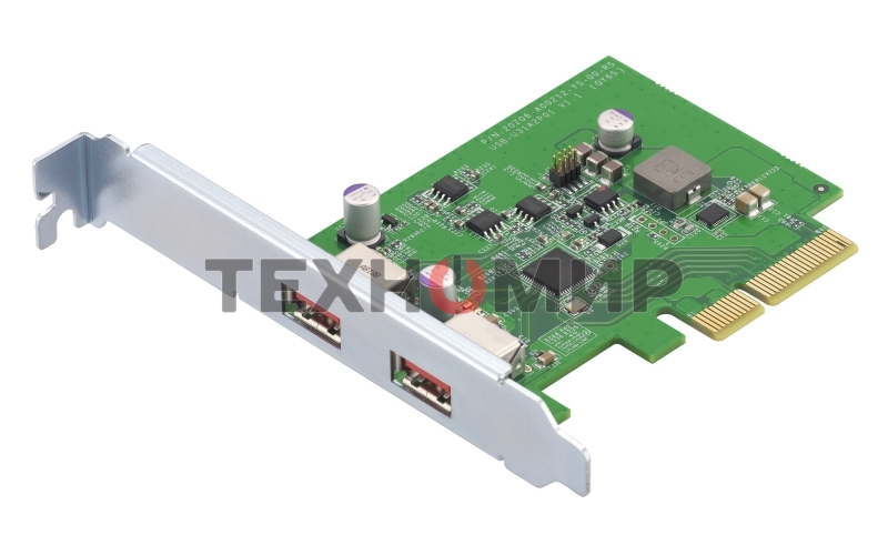 Карта расширения QNAP QXP-10G2U3A USB Dual Port Adapter, 2 x 10Gb/s USB 3.2 Gen 2, PCIe Gen3 x2
