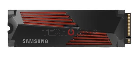Накопитель SSD Samsung 990 PRO, 1000Gb, PCIe 4.0 x4, M.2 2280, NVMe, R/W 7450/6900, с радиатором