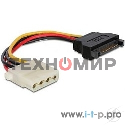 Кабель питания SATA Cablexpert CC-SATA-PS-M, 15 см, sata 15pin/molex 4pin, пакет