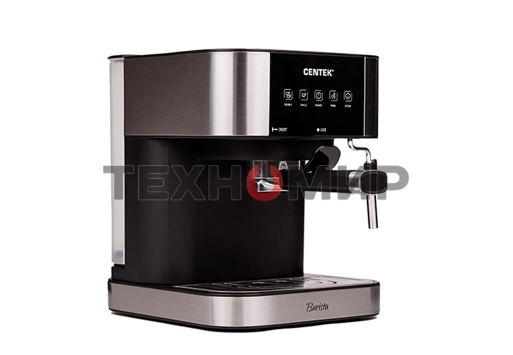 Кофеварка рожковая Centek CT-1164 серебристый, исп. кофе - молотый, 1.5 л, 1150 Вт, 15 бар