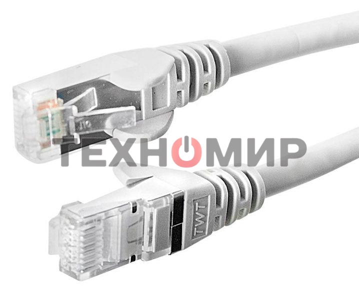 Патч-корд Lanmaster TWT UTP кат.5e, с заливными колпачками, 0.3 м, белый