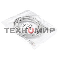 Патч-корд ExeGate EX286385RUS UTP-RJ45-RJ45-5e-5M-LSZH-GY, UTP, cat.5e, LSZH, 5м, серый