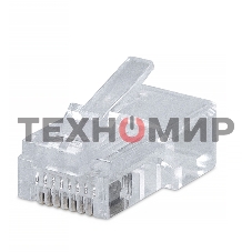Коннектор Cabeus 8P8C RJ-45 под витую пару, категория 5e, универсальный, для проводников с толщ. по изол. до 1,05 мм