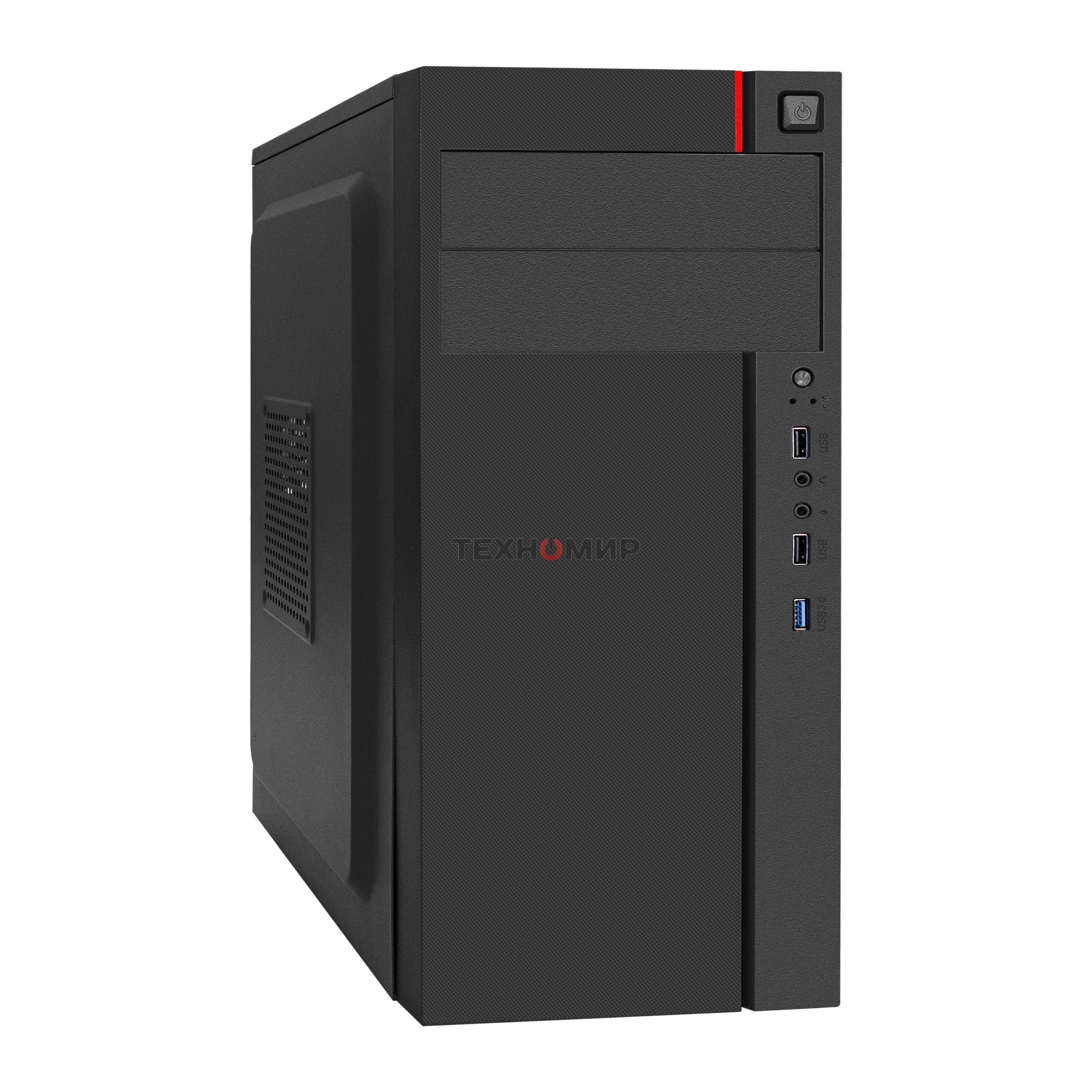 Компьютерный корпус Miditower ExeGate AA-440U-AA450 (ATX, AA450 8 см, 2*USB+1*USB 3.0, аудио, черный)