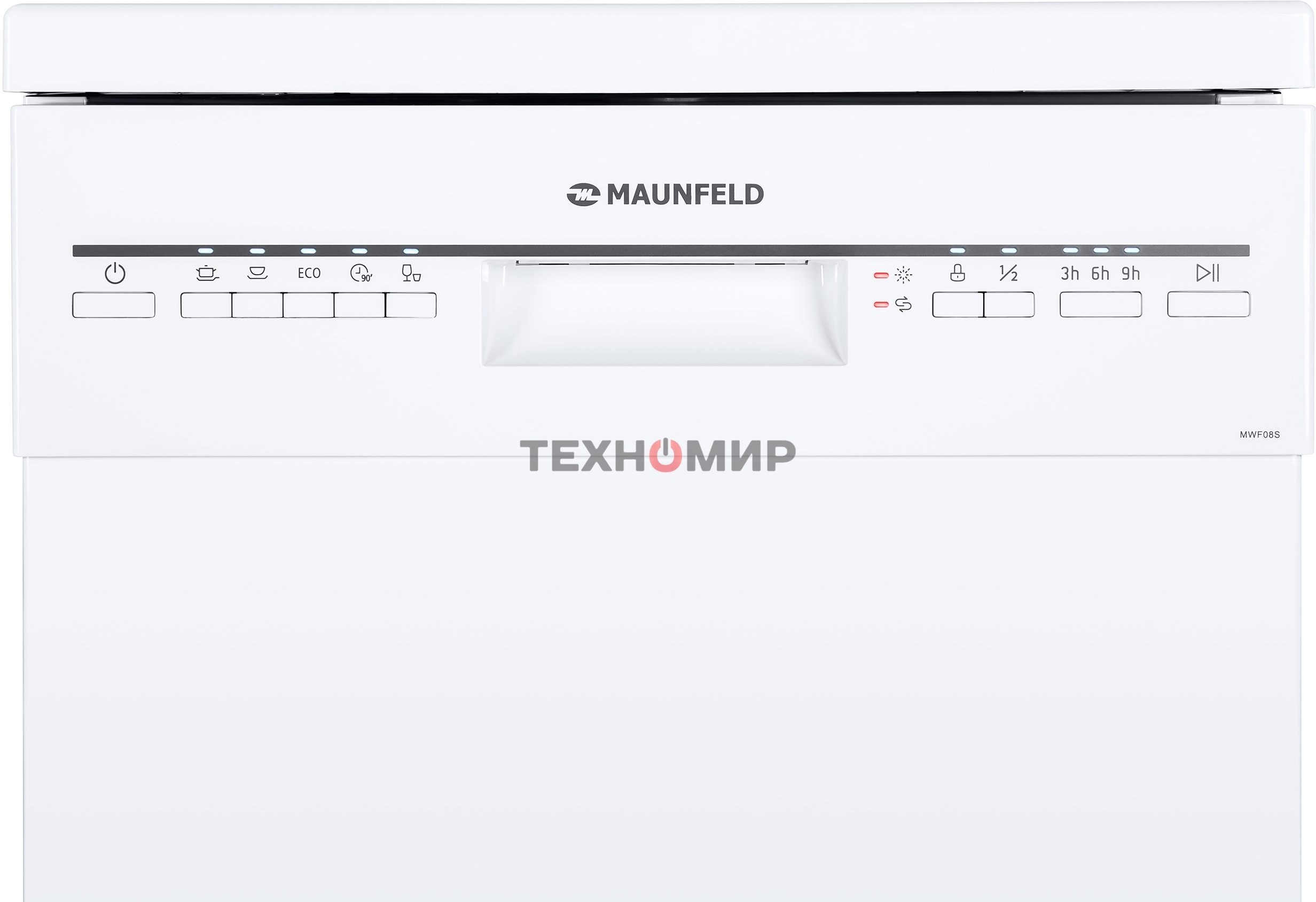 Посудомоечная машина Maunfeld MWF08S, белый, 44.8 см, 9 компл., 49 дБ, класс A+