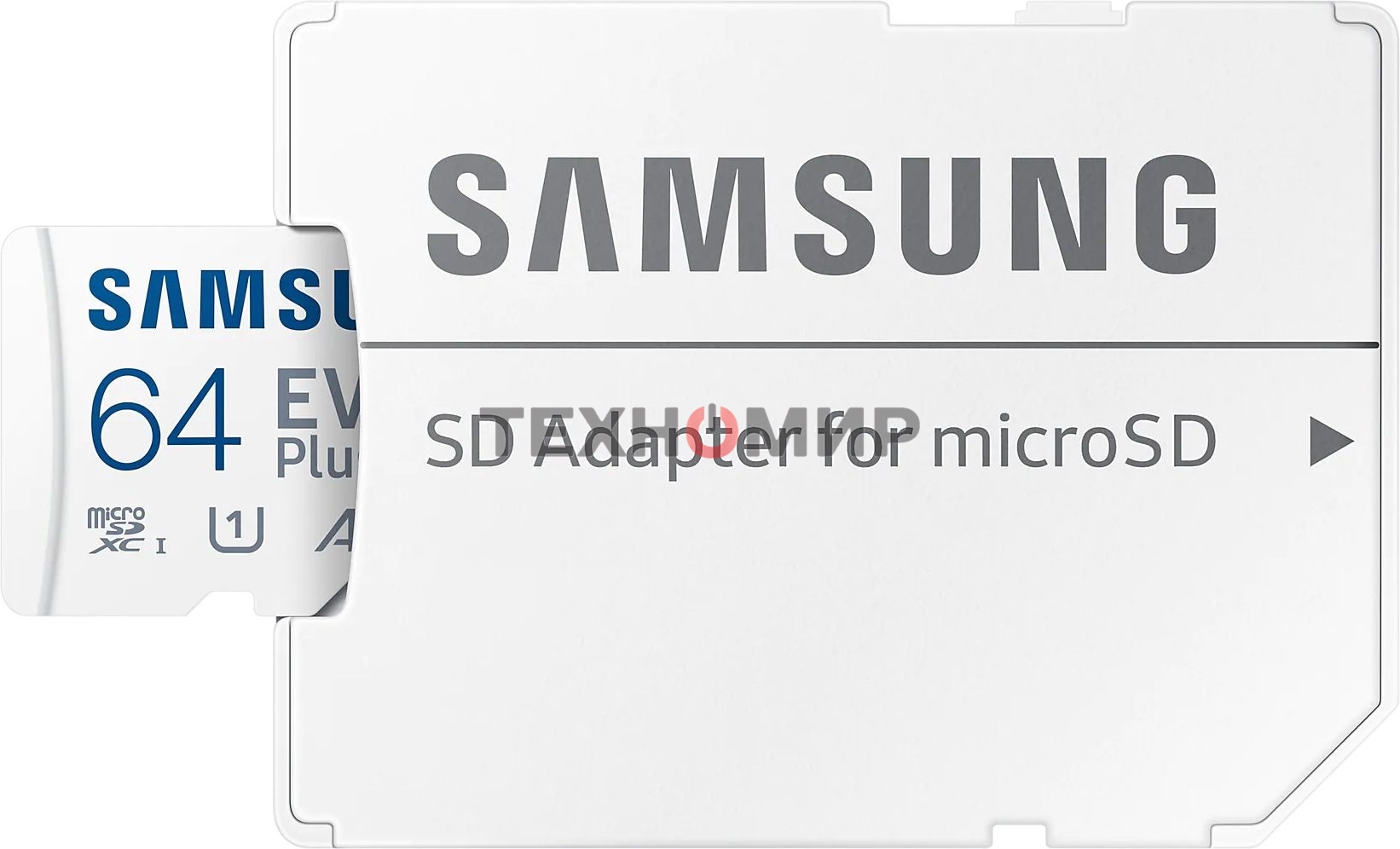 Флеш карта microSDXC 64GB Samsung EVO Plus Memory Card Samsung UHS-I U1 Class 10, Adapter, 130 MB/s, 10000 циклов, - 25°C to 85°C, RTL Samsung MB-MC64KA