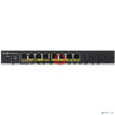 Коммутатор Smart L2 PoE+ Zyxel GS1900-8HP, 8xGE PoE+, настольный, бесшумный, бюджет PoE 70 Вт