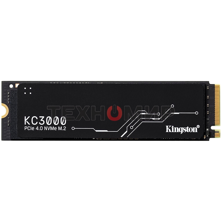 Накопитель SSD Kingston KC3000, 2Tb, PCIe 4.0 x4, M.2 2280, NVMe, R/W 7000/7000, с радиатором