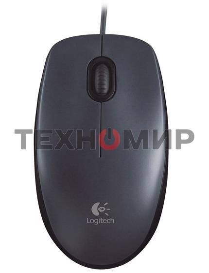 Мышь проводная Logitech M90 черный/серый, 1000 dpi, USB, кнопки - 3