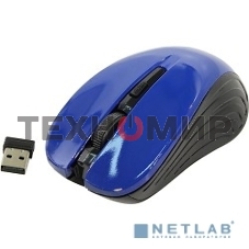 Мышь беспроводная Oklick 545MW черный/синий, 1600 dpi, радиоканал, USB, кнопки - 4