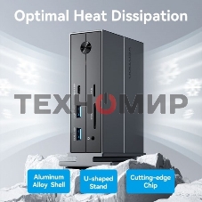 Мультифункциональная док-станция Vention USB Type C 14 в 1 с поддержкой Thunderbolt 4