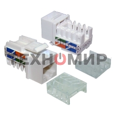 Модуль Keystone RJ45, Cat.5E, UTP, 90 градусов, белый