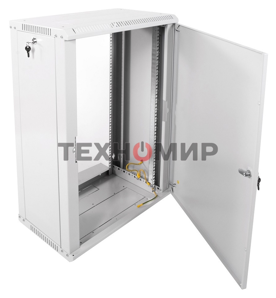 Шкаф телекоммуникационный настенный разборный 18U (600х520) дверь металл, ШРН-Э-18.500.1