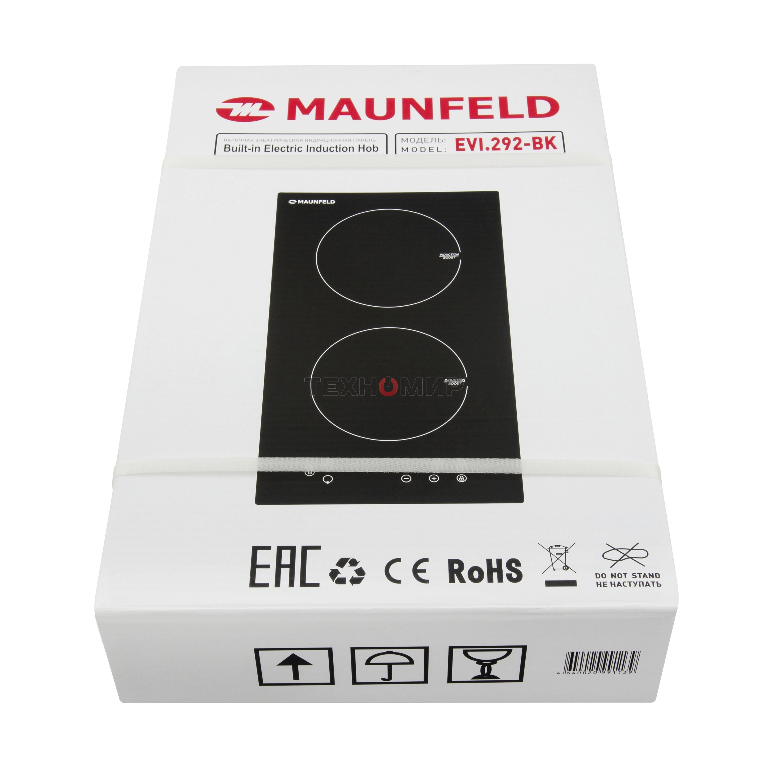 Индукционная варочная панель Maunfeld EVI.292-BK, конфорок: 2 шт., стеклокерамика, независимая, черный