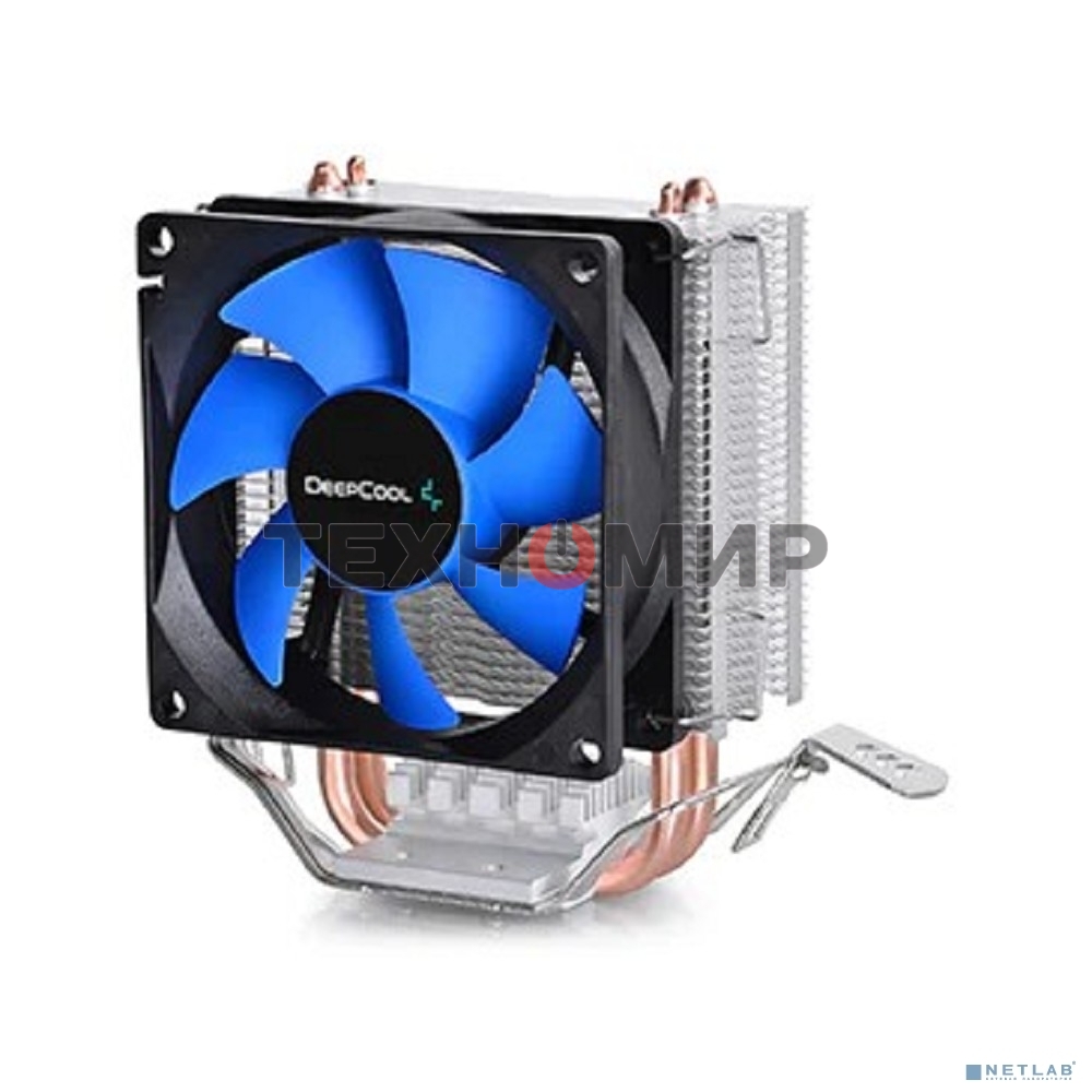 Кулер для процессора DEEPCOOL ICE EDGE MINI FS V2.0 синий, 80 мм, алюминий/медь, 2200 об/мин, 24.7 дБ, 3 pin, 100 Вт, 112 мм