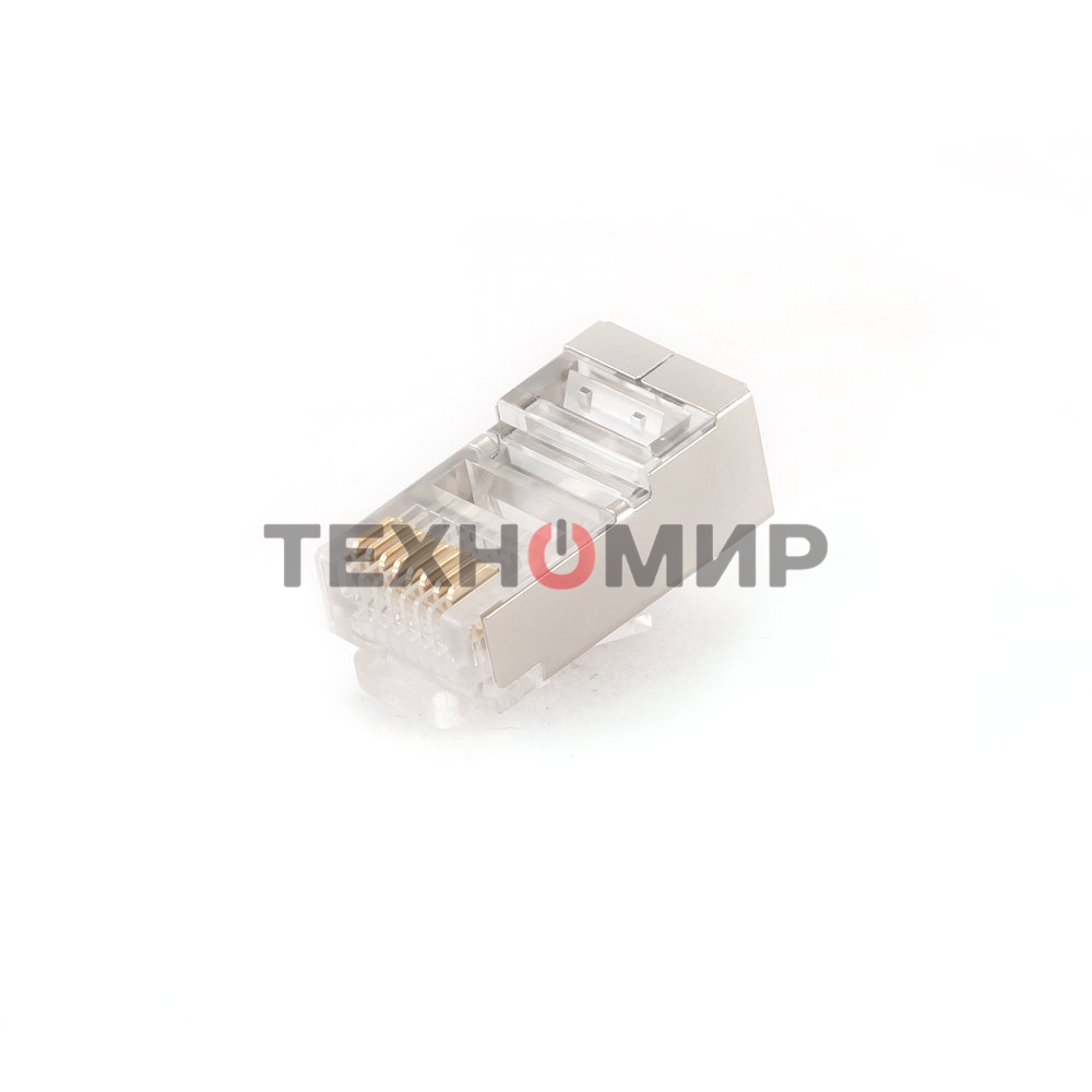 Вилка RJ-45 (8P8C) PLUG5SP/10 универсальная cat.5e экранированная, контакты 30 микродюймов