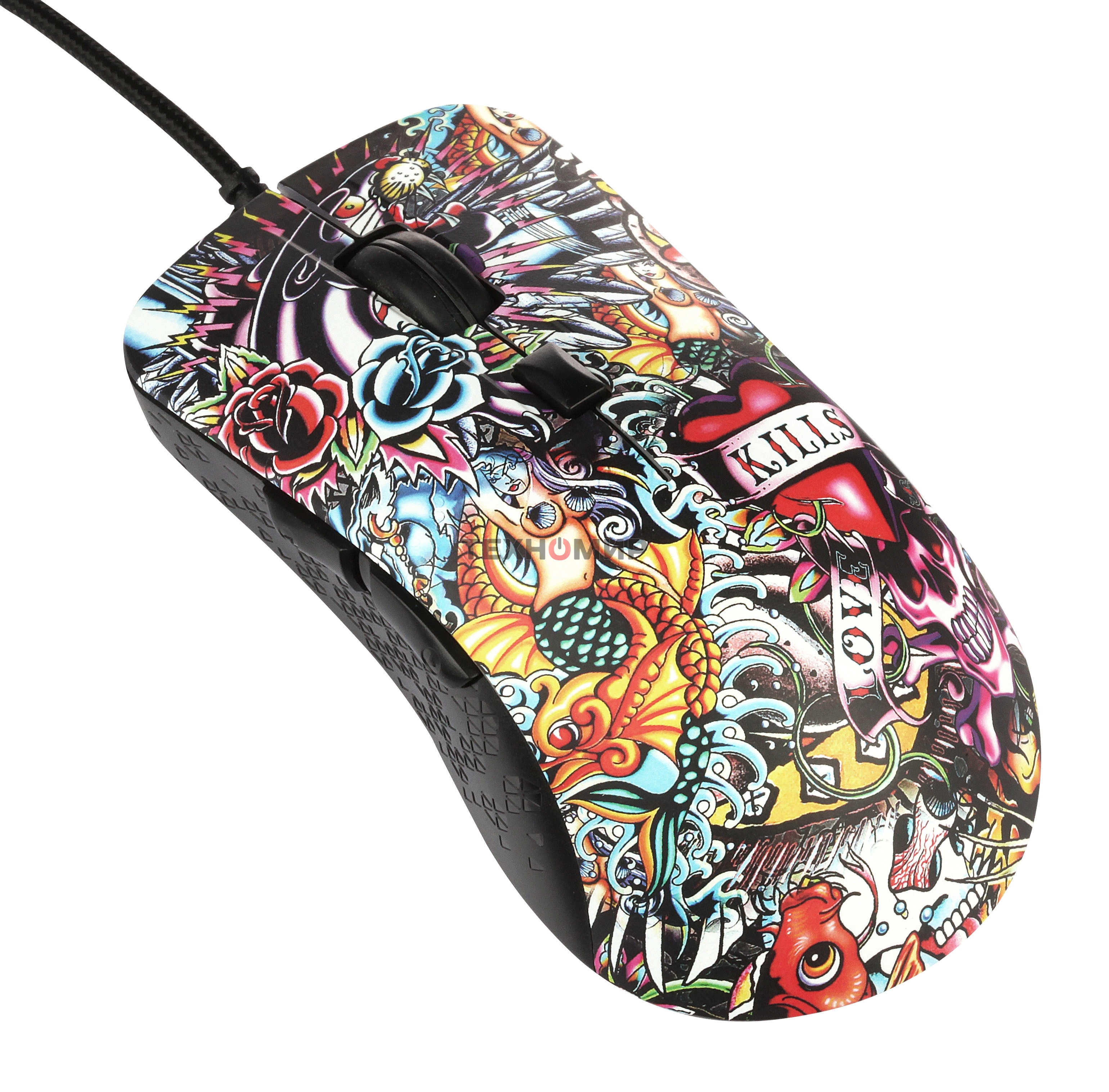 Мышь проводная Qumo Splash M40 черный, 3200 dpi, USB, кнопки - 6