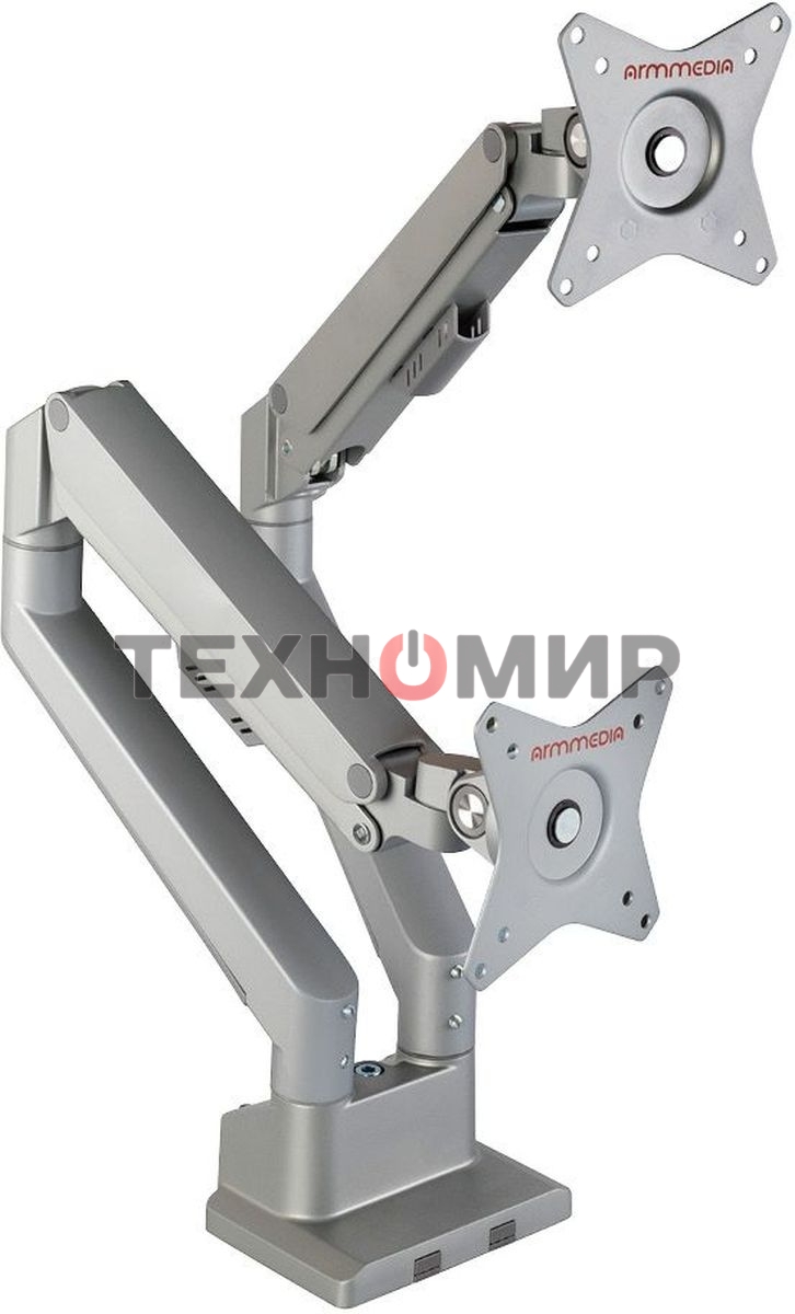 Кронштейн Arm media LCD-T36 серебристый, 4 шт/уп. Кр. алюм. настол. для 2-х мон. 15