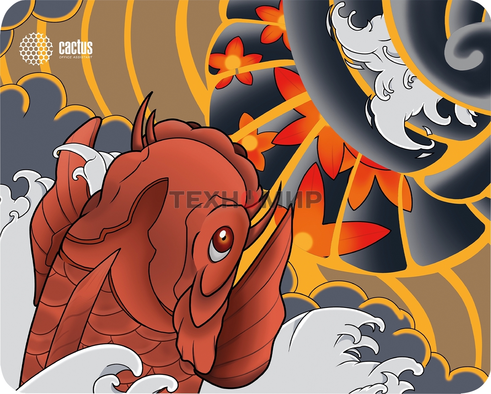 Коврик для мыши Cactus CS-MP-PRO04XL Fish 400x300x3мм