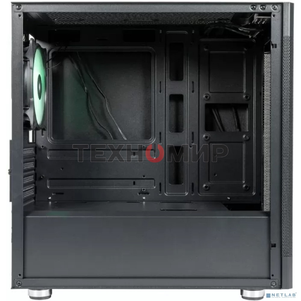 Компьютерный корпус mATX Eurocase M08 ARGB черный без БП закаленное стекло USB 3.0