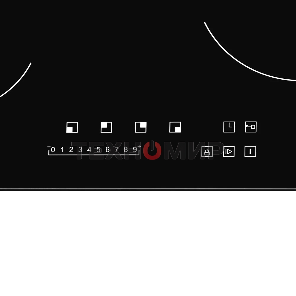 Встраиваемая варочная панель электрическая, 60 см, 4 конфорки, черный Monsher MHE 6002