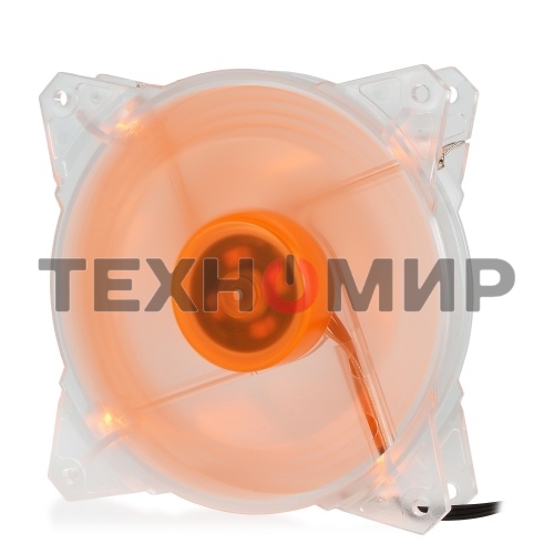 Вентилятор для корпуса Crown CMCF-12025S-1213 прозрачный/оранжевый, 120 мм, 1650 об/мин, 28 дБ, 3 pin