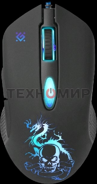 Мышь проводная Defender Sky Dragon GM-090L черный, 3200 dpi, USB, кнопки - 6