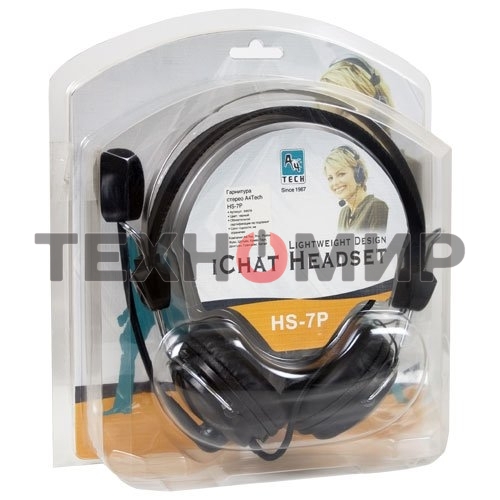 Гарнитура проводная A4Tech HS-7P, черный
