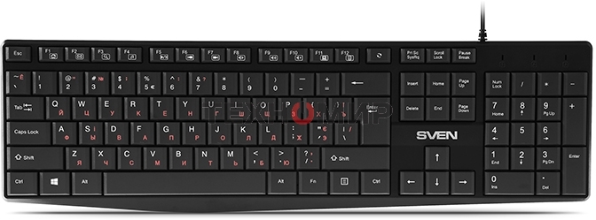 Клавиатура Sven KB-S305 проводная, USB Type-A, чёрный