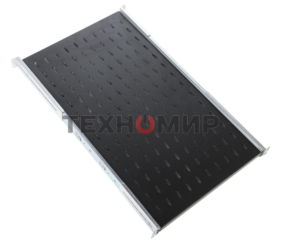 Полка перф. выдвижная с телескоп. направляющими, глубина 580 мм, черный