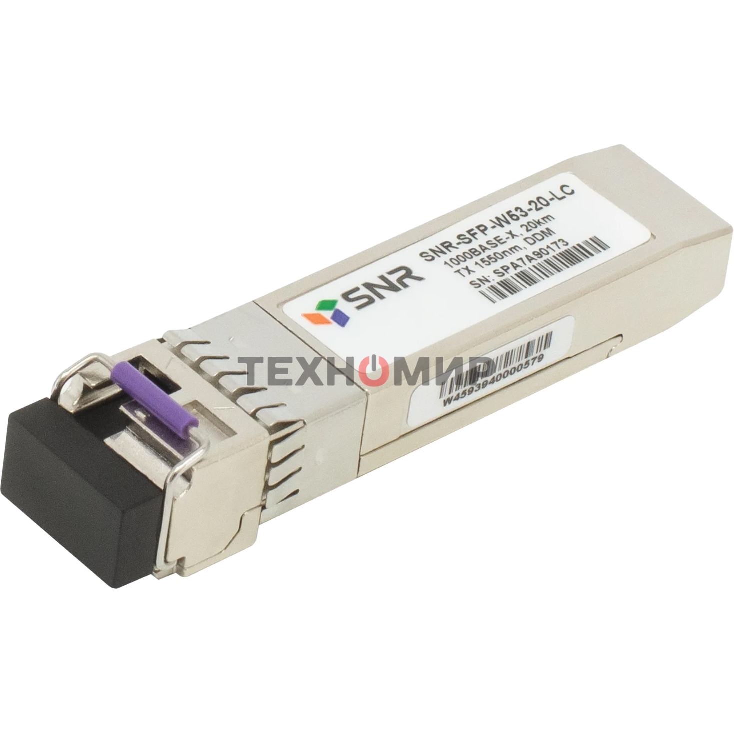 Модуль SNR SFP WDM, дальность до 20км (14dB), 1550нм