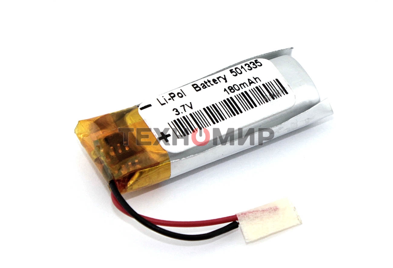 Аккумулятор Li-Pol (батарея) 5*13*35мм 2pin 3.7V/180mAh
