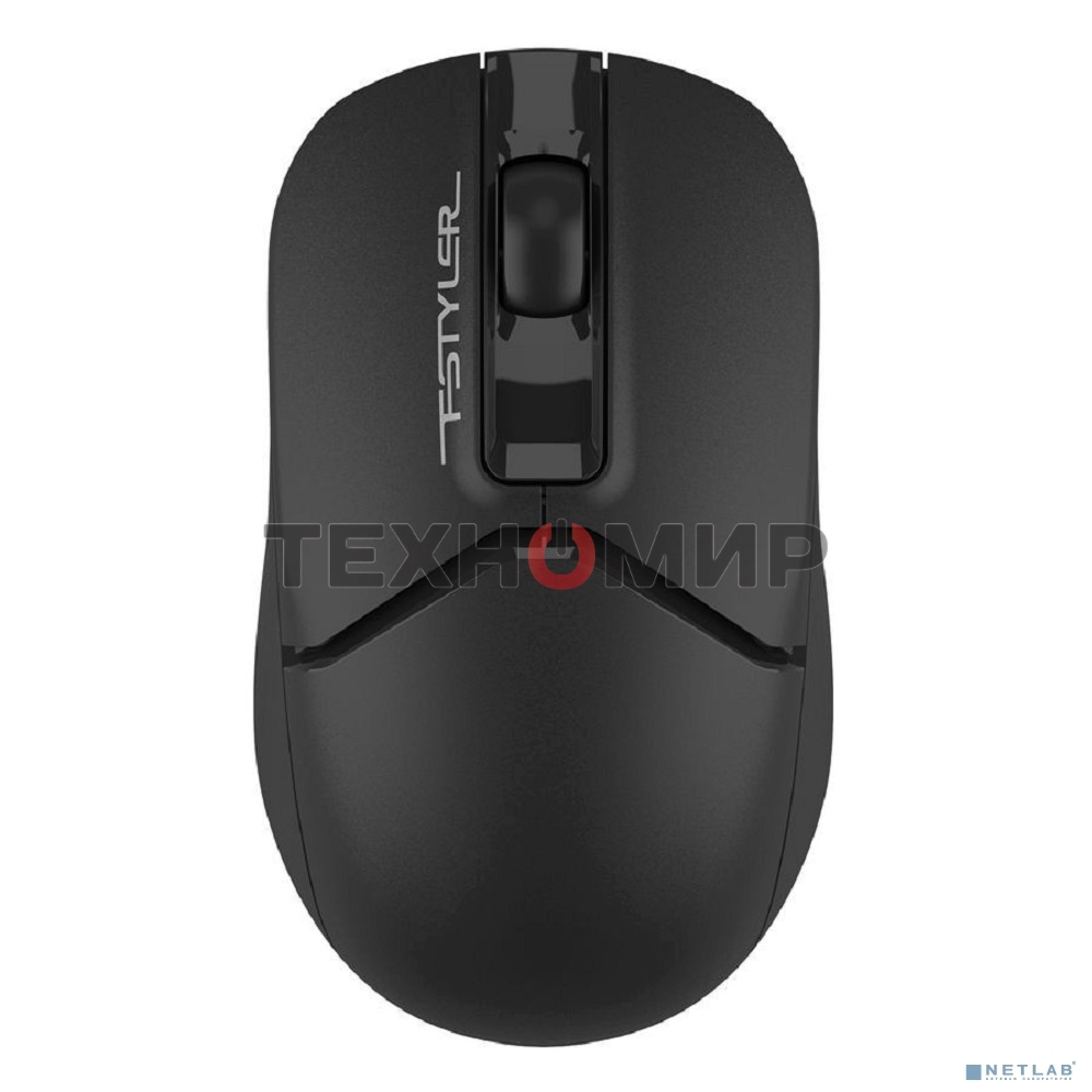 Мышь беспроводная A4Tech Fstyler FG12S черный, 1200 dpi, радиоканал, USB, кнопки - 3