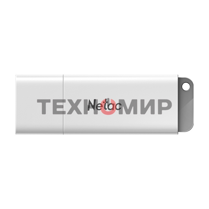 Флешка USB Netac U185 (NT03U185N-016G-20WH), 16Gb, USB 2.0, R/W 25/10, белый/серый