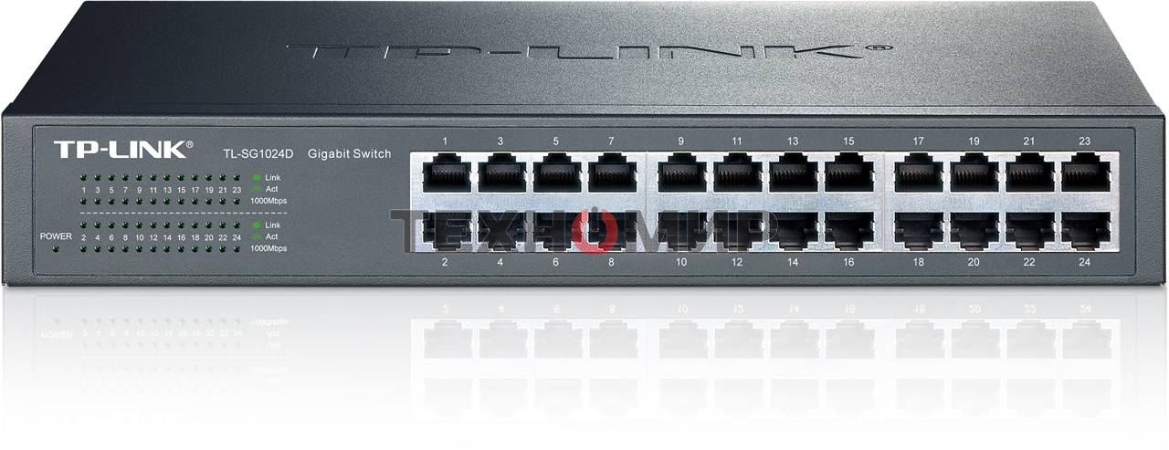 Коммутатор TP-Link TL-SG1024D Коммутатор 24-port Gigabit Switch