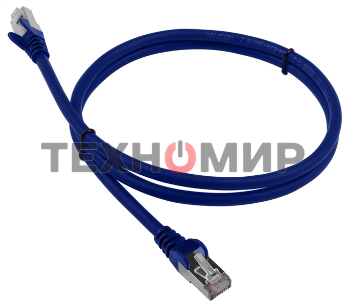 Кабель Патч-корд Lanmaster FTP LAN-PC45/S6-1.0-BL вилка RJ-45-вилка RJ-45 кат.6 1м синий LSZH