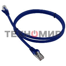 Кабель Патч-корд Lanmaster FTP LAN-PC45/S6-1.0-BL вилка RJ-45-вилка RJ-45 кат.6 1м синий LSZH