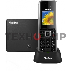 Телефон DECT-трубка Yealink W73P DECT (база W70B+трубка W73H) до 10 SIP-аккаунтов, до 10 трубок на базу, до 20 одноврем. Вызовов