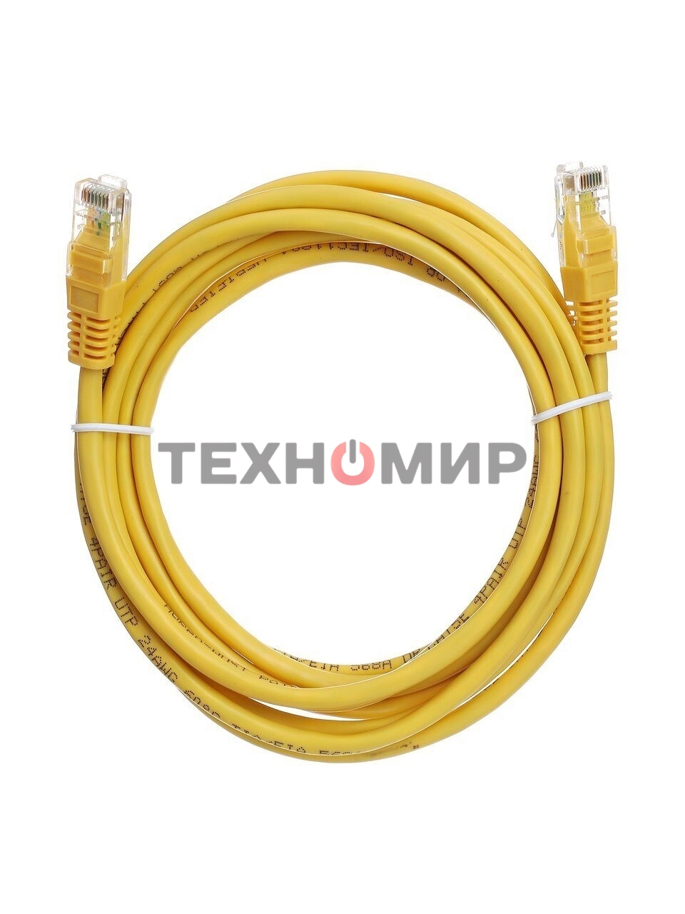 Патч-корд литой Aopen/Qust UTP кат.5е 3м желтый 