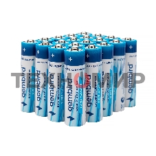 Батарейки щелочные/алкалиновые Gembird Gb-LR03-20B, тип AAA, 20шт, коробка