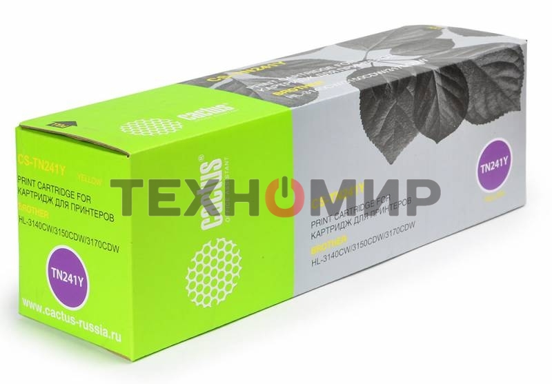 Картридж лазерный Cactus CS-TN241Y желтый (1400 стр.) для Brother HL-3170CDW